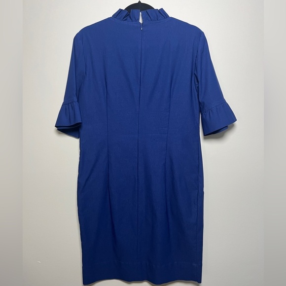Sara Campbell Ruffled V-Neck Bell Sleeve Shift Dress - Picture 5 of 6